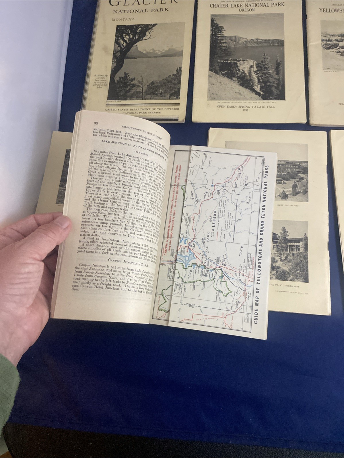 Lot of 6 NATIONAL PARK Guide Books from 1932 & 1933 – VG+ Yosemite Glacier +