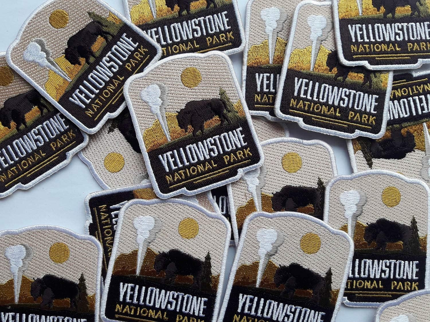 Yellowstone National Park Patch – Iron on Travel Badge – Yellowstone Souvenir –