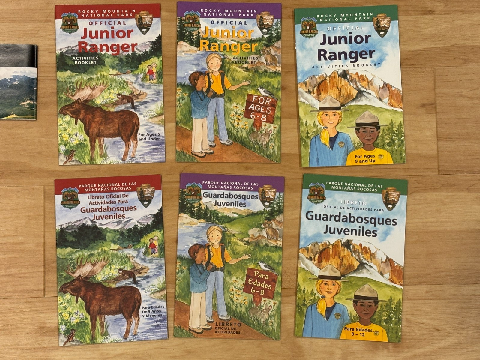 ROCKY MOUNTAIN NATIONAL PARK UNIGRID BROCHURE/MAP GPO 2025 + Junior Ranger Books