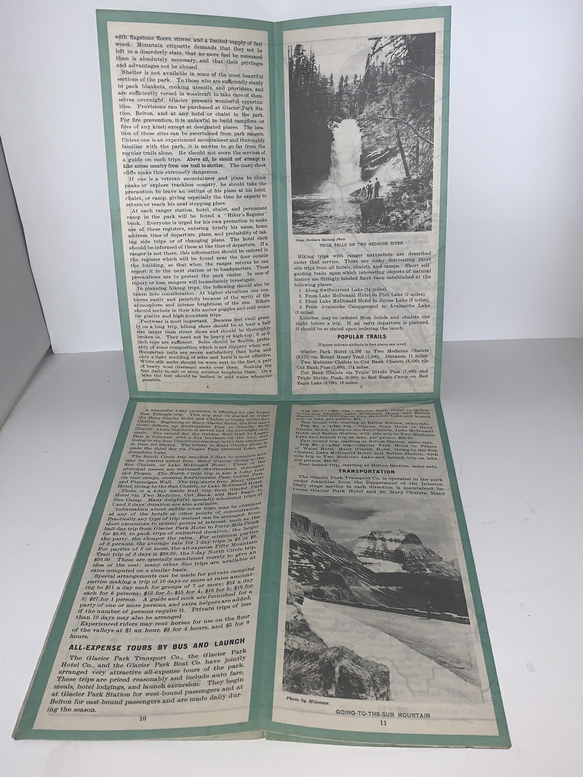 Vintage Motorists Guide WATERTON-GLACIER INTERNATIONAL PEACE PARK, 1938