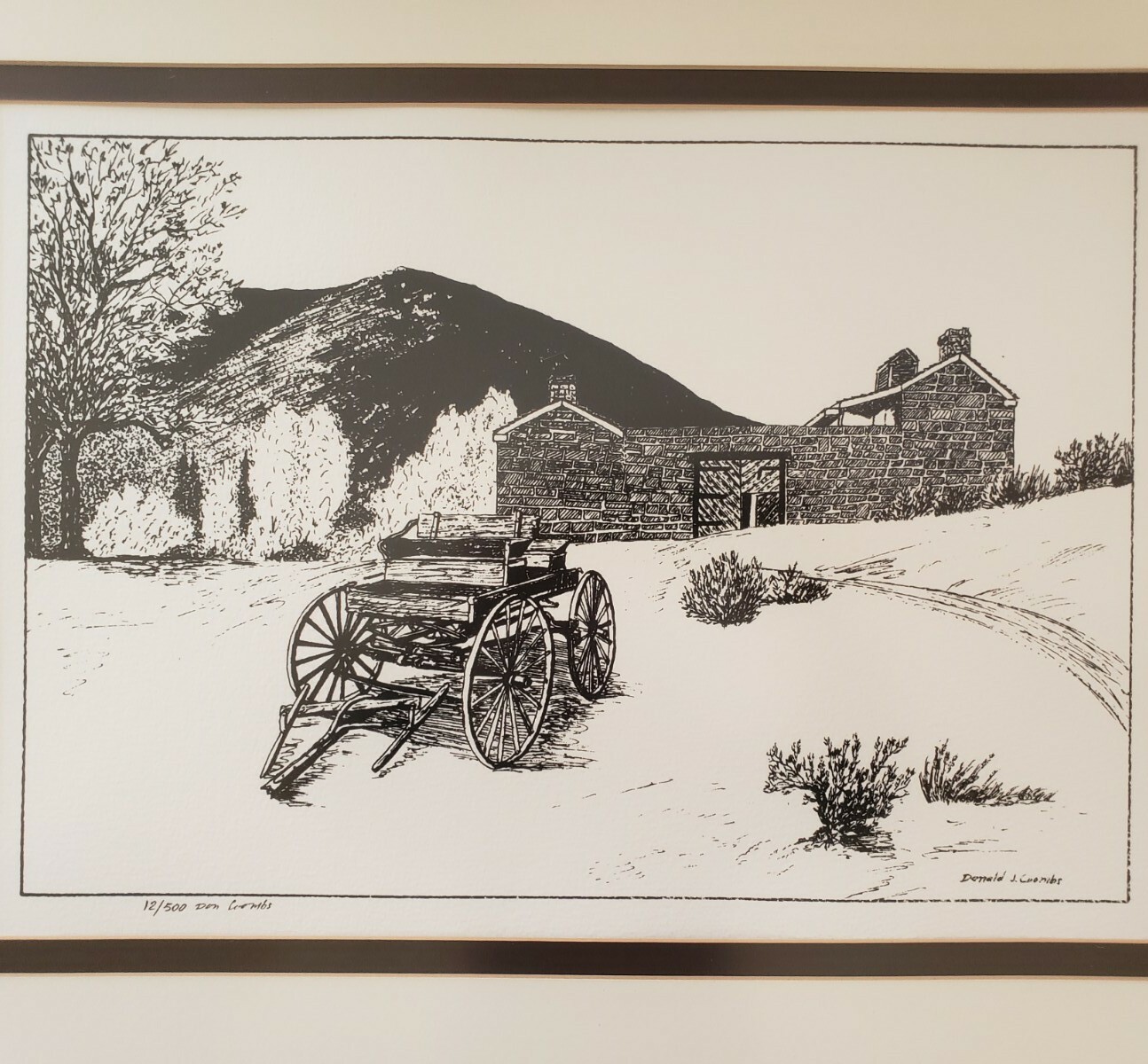 Artwork Pipe Spring National Monument AZ framed Signed Don Coombs Print #12/500
