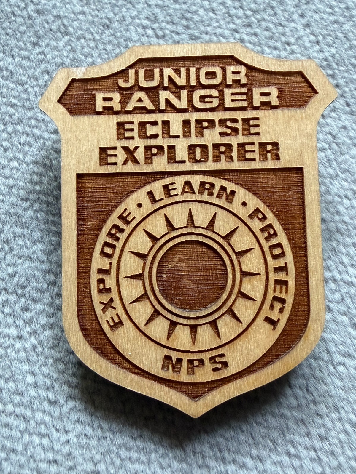 2024 SOLAR ECLIPSE NATIONAL PARK Junior Ranger Badge ASTRONOMY SPACE PLANETS