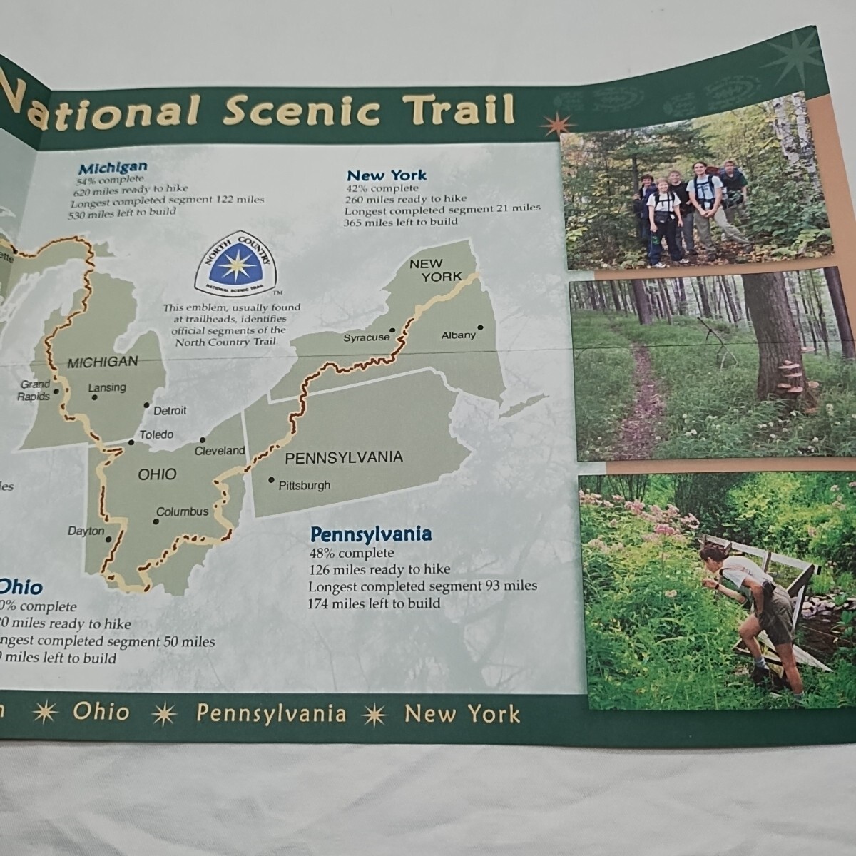 The North Country National Scenic Trail Map Brochure