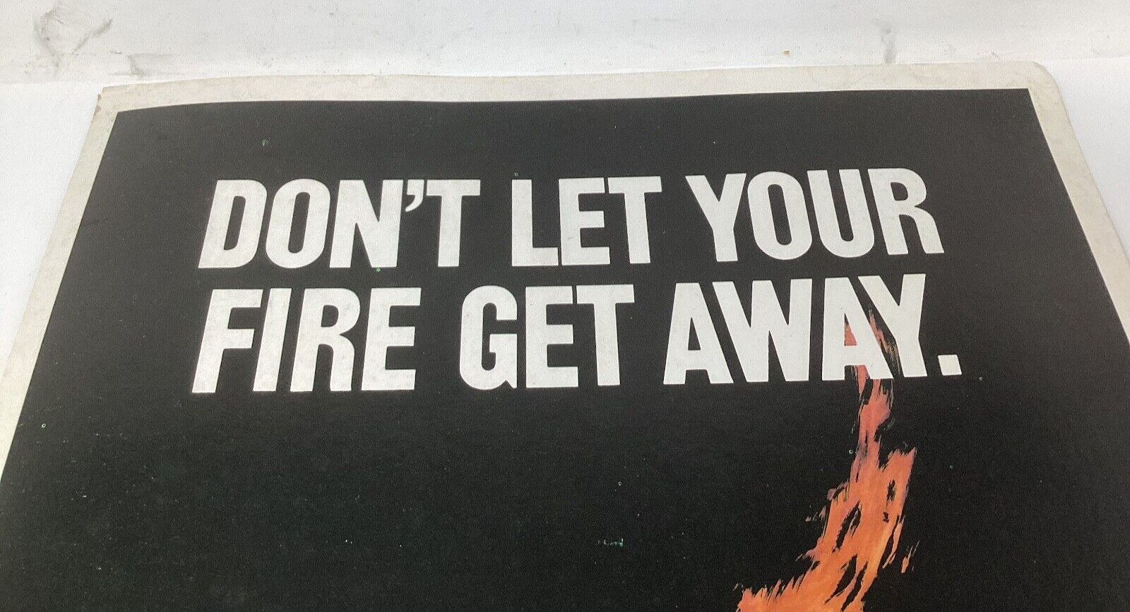 Vintage 1971 Don’t Let Fire Get Away From You Poster Environmental Fire Prevent