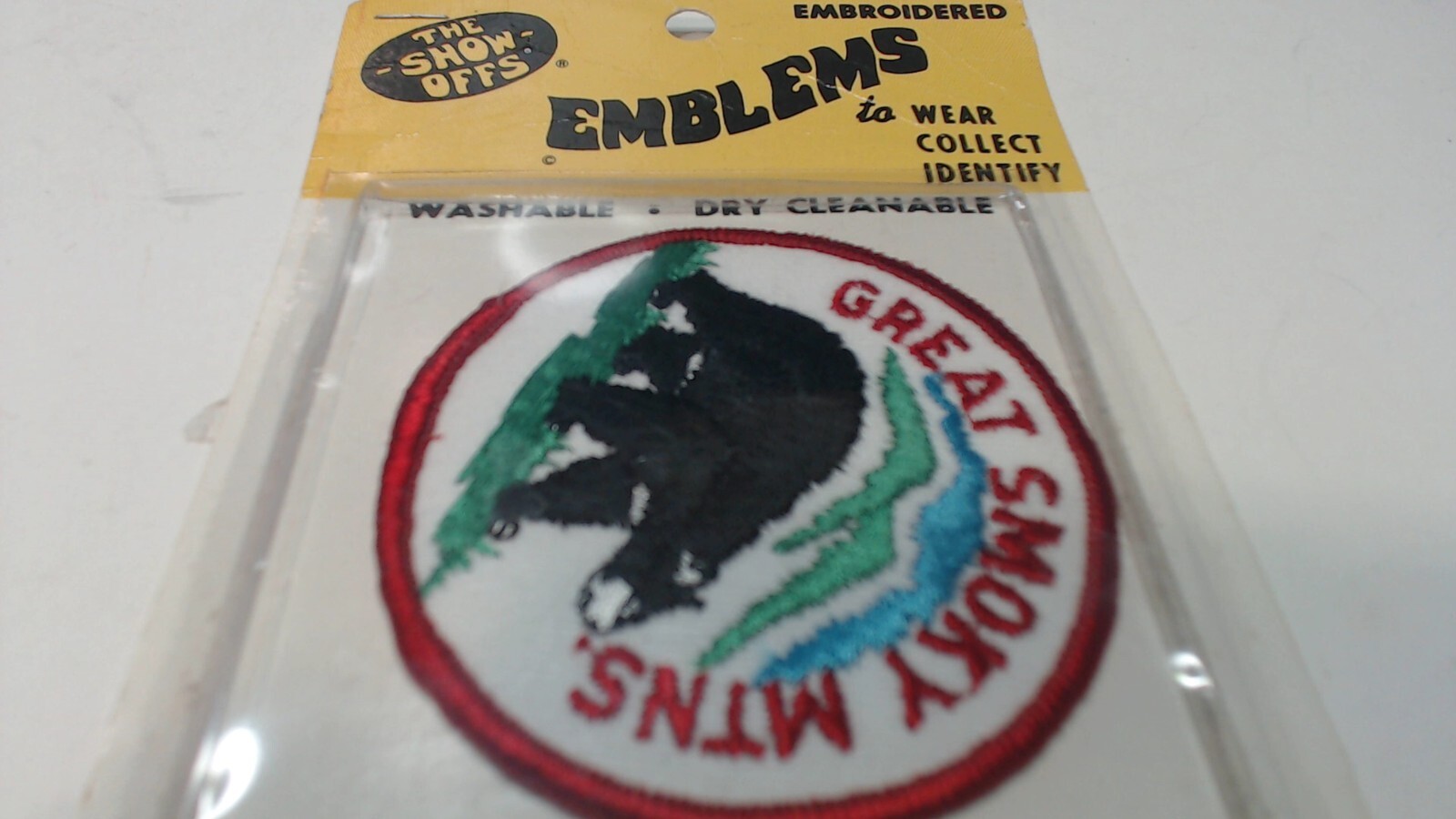 Great Smoky Mtns Tennessee Black Bear Round Embroidered Patch THE SHOW OFFS NOS