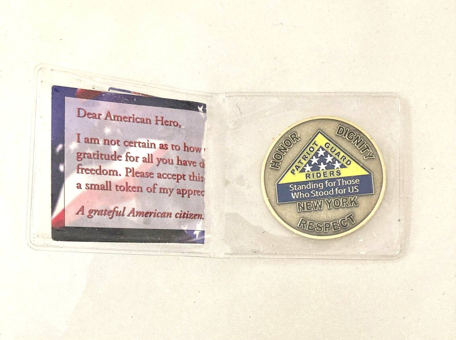 Patriot Guard Riders New York September 11 9/11 Firefighter Hero Challenge Coin