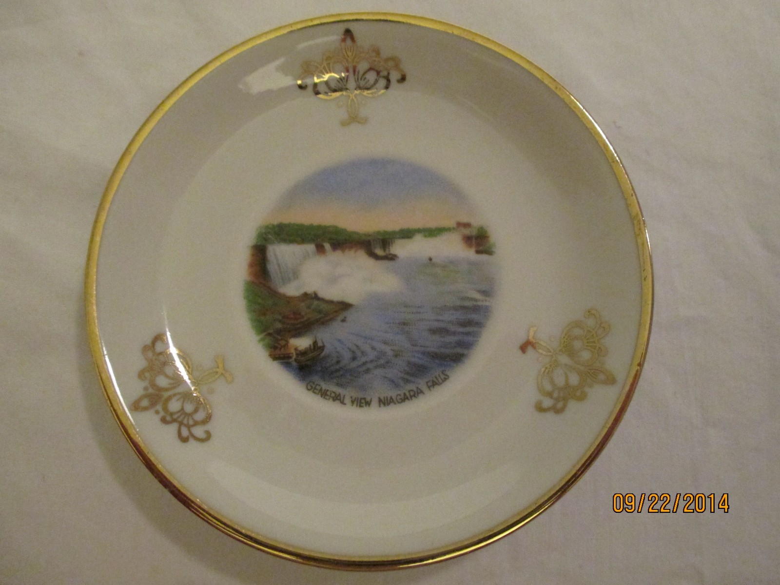 Vintage Niagara Falls Souvenir Bavarian Porcelain Plate 4 1/4″