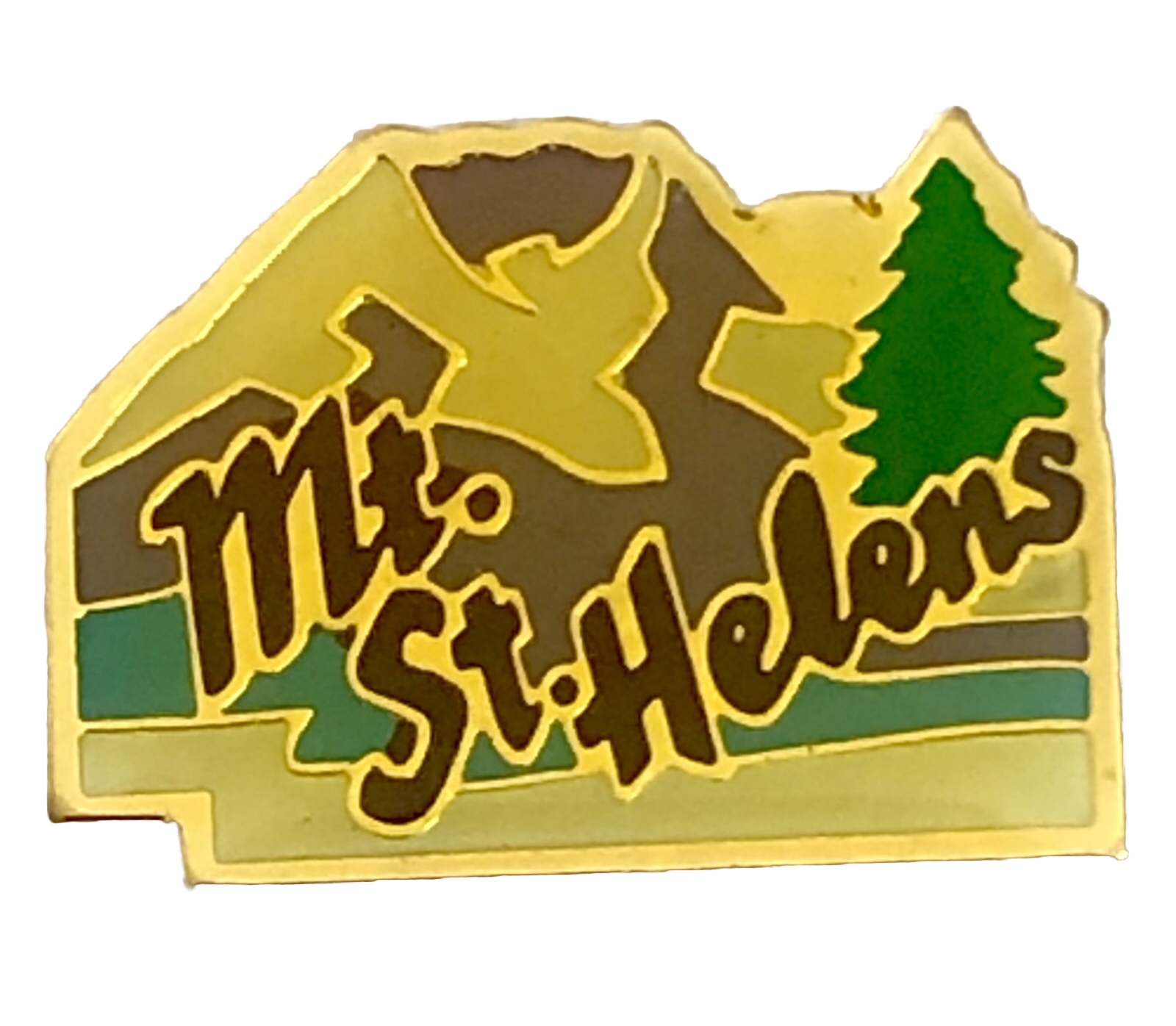 Vtg Mount St Helen Lapel Pin Washington Volcano Pin