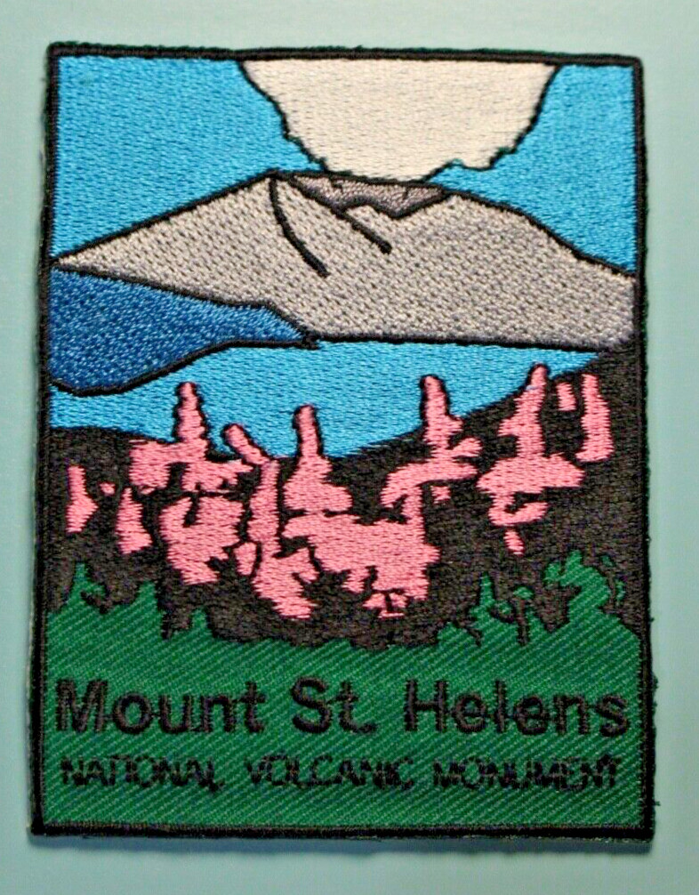 Rare Vtg Mount St. Helens National Volcanic Monument Landmark Iron Sew On Patch