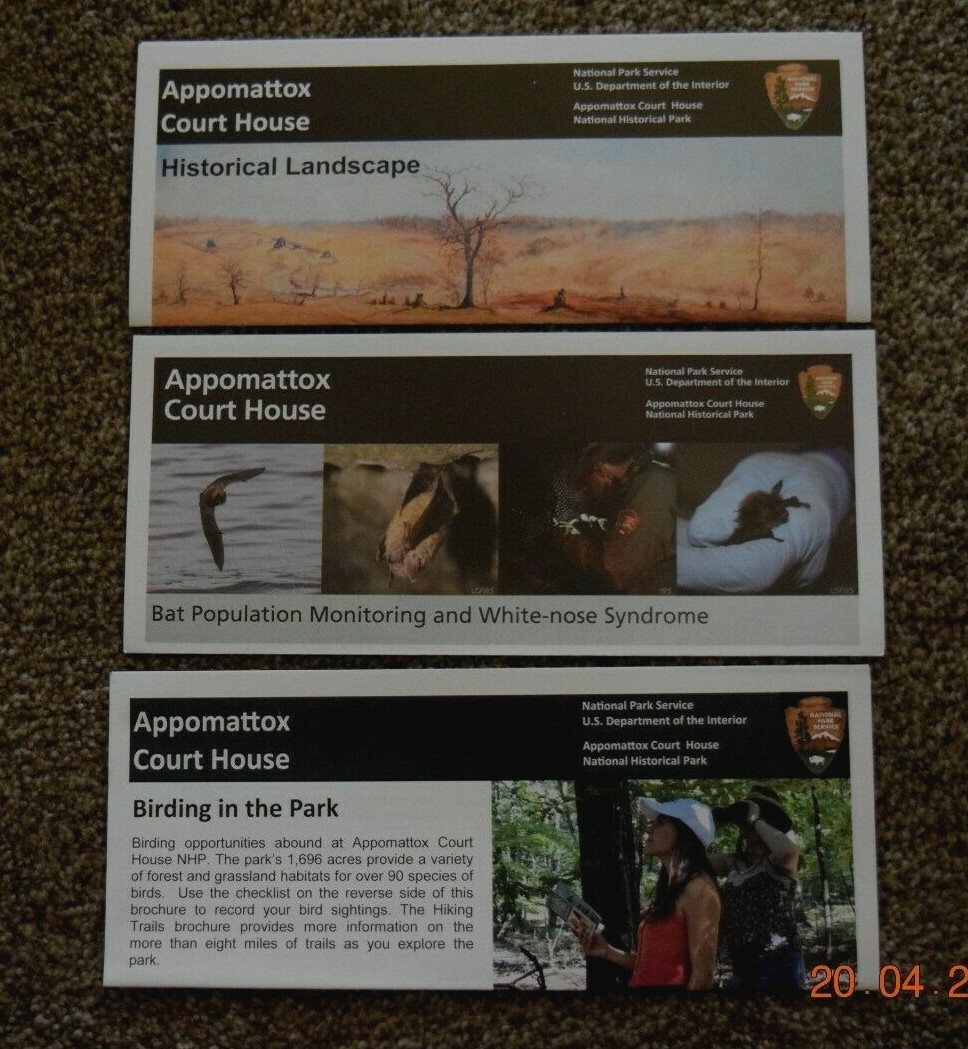 Ntl Park Service (NPS), APPOMATTOX CH FLYERS: LANDSCAPE,” “BIRDS,” & “BATS,” New