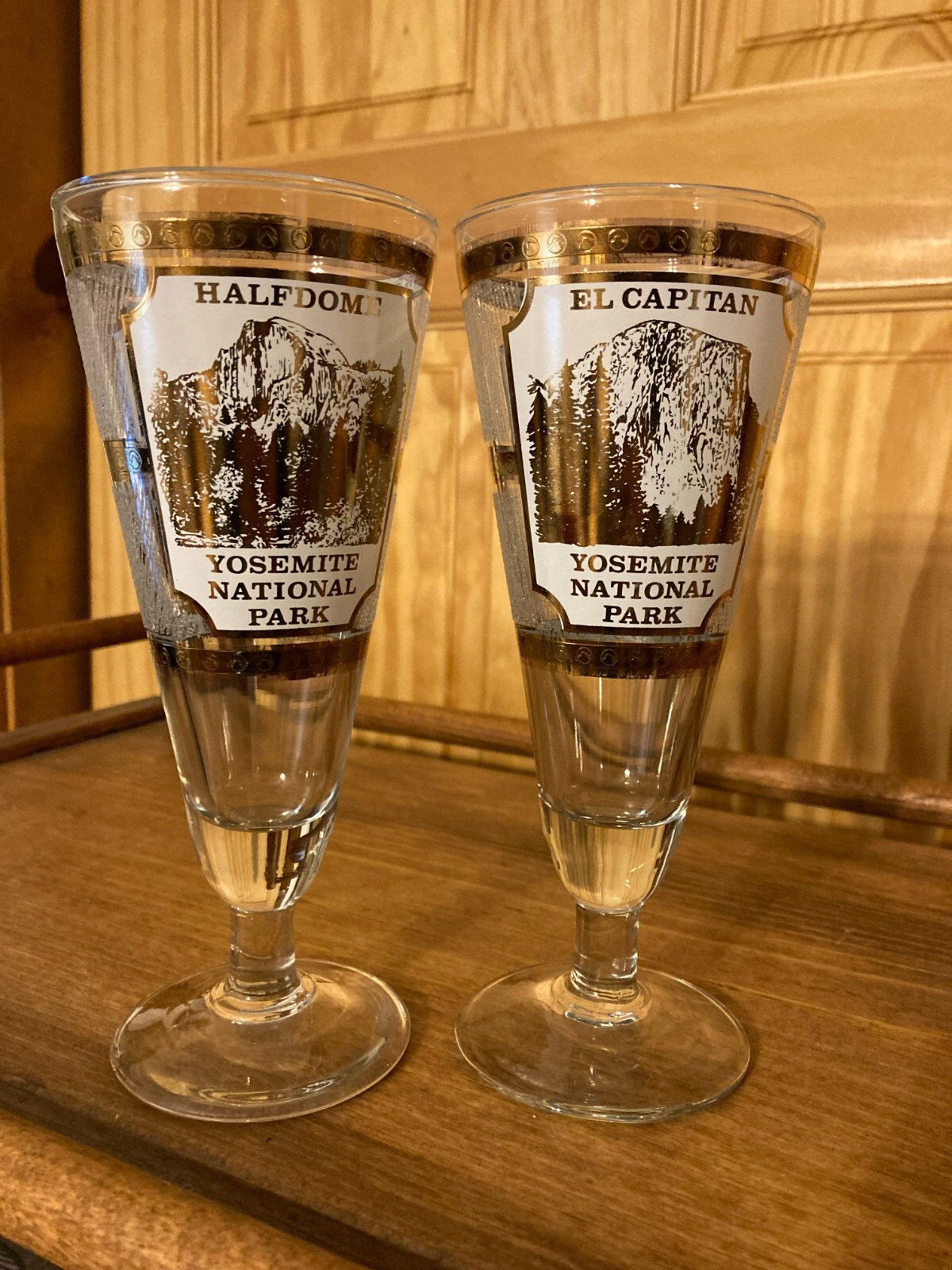 Yosemite National Park Service NPS Half Dome El Capitan California vintage glass