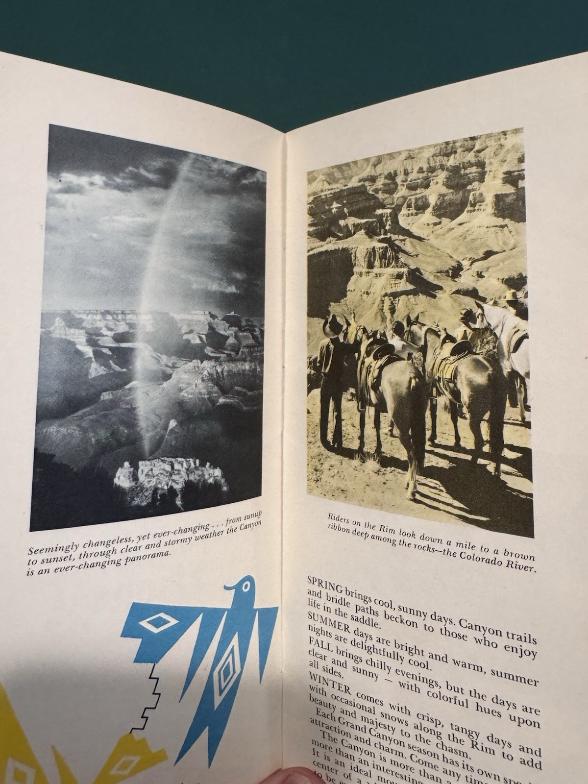 Santa Fe Railway Grand Canyon National Park, Arizona 1950s Travel Brochure