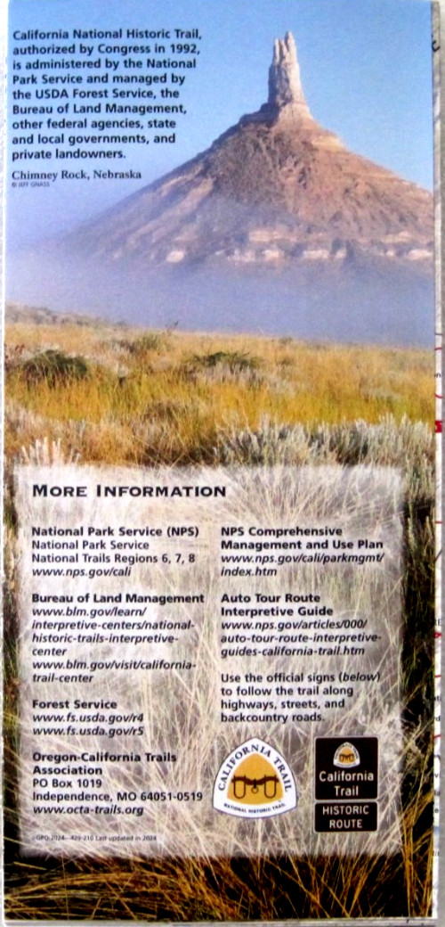 California National Historic Trail National Park Service Unigrid Brochure Map