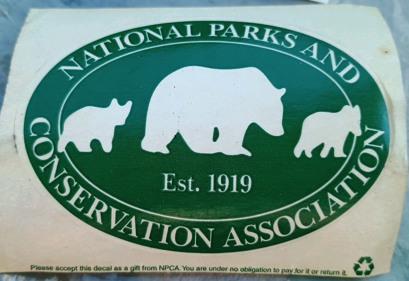 Lot Vtg National Parks Conservation Association Sticker Bear Cub Logo Decal NPCA