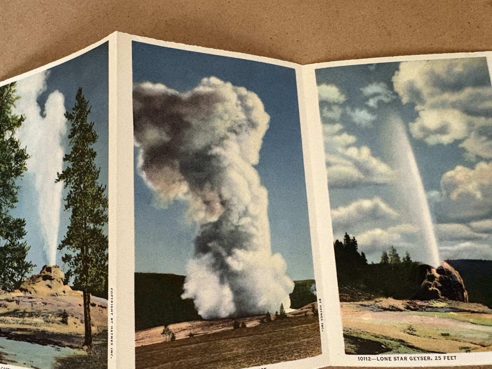 Haynes Souvenir Folder Yellowstone National Park Series A Old Faithful Geyser