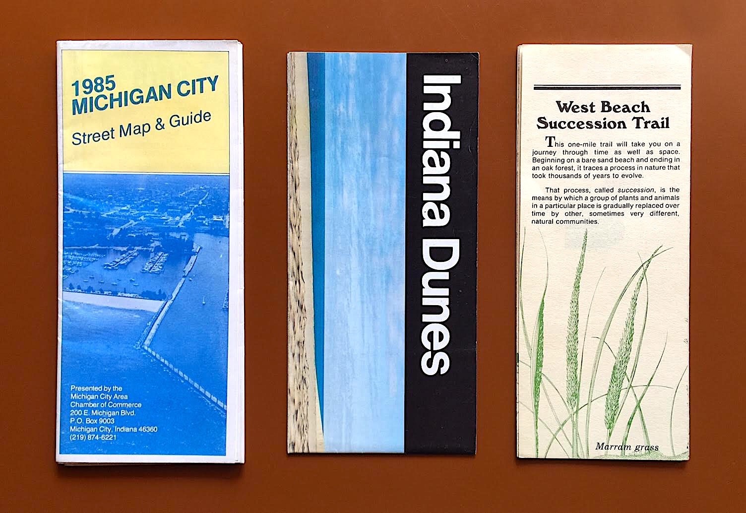 Vintage Maps & Guides for Indiana Dunes, Michigan City 1980’s