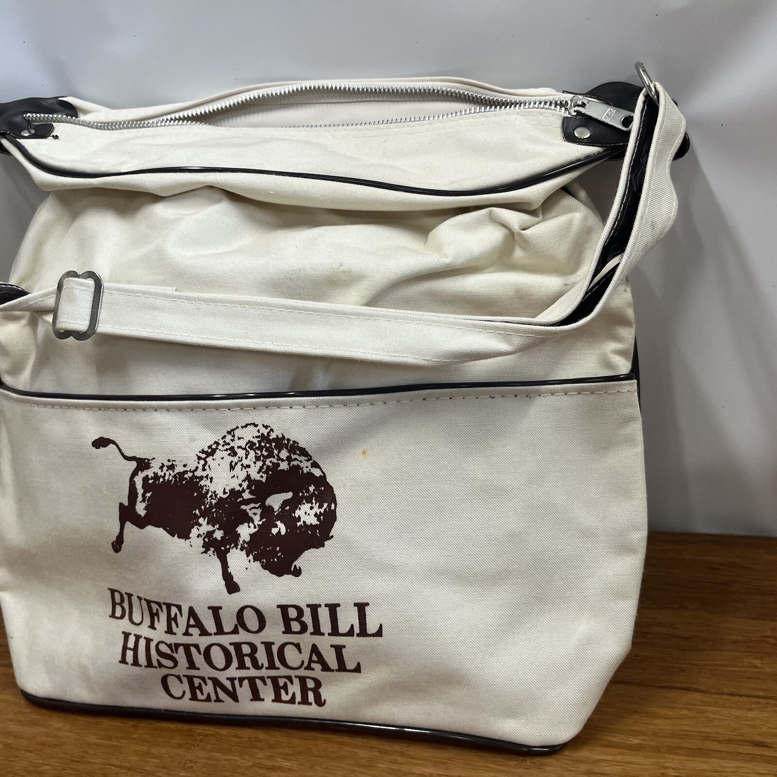 Buffalo Bill Historical Center Art Animals VTG 80s Souvenir Shoulder Bag Canvas