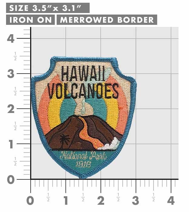 Hawaii Volcanoes National Park Patch Iron-On Applique Souvenir Gift
