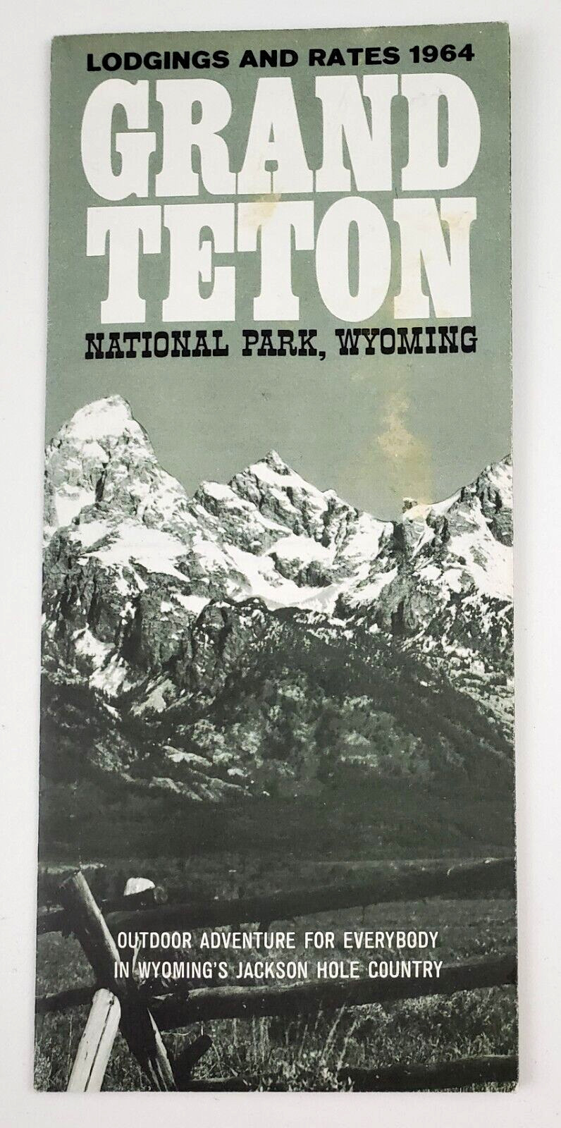 1964 Wyoming Grand Teton National Park Lodging Rates VTG Travel Brochure