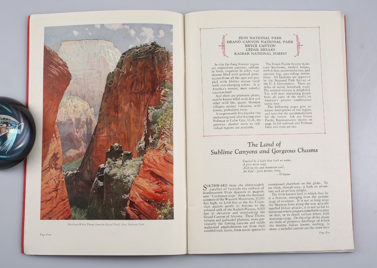 1928 Union Pacific Railroad Zion Grand Canyon Bryce National Park Travel Booklet