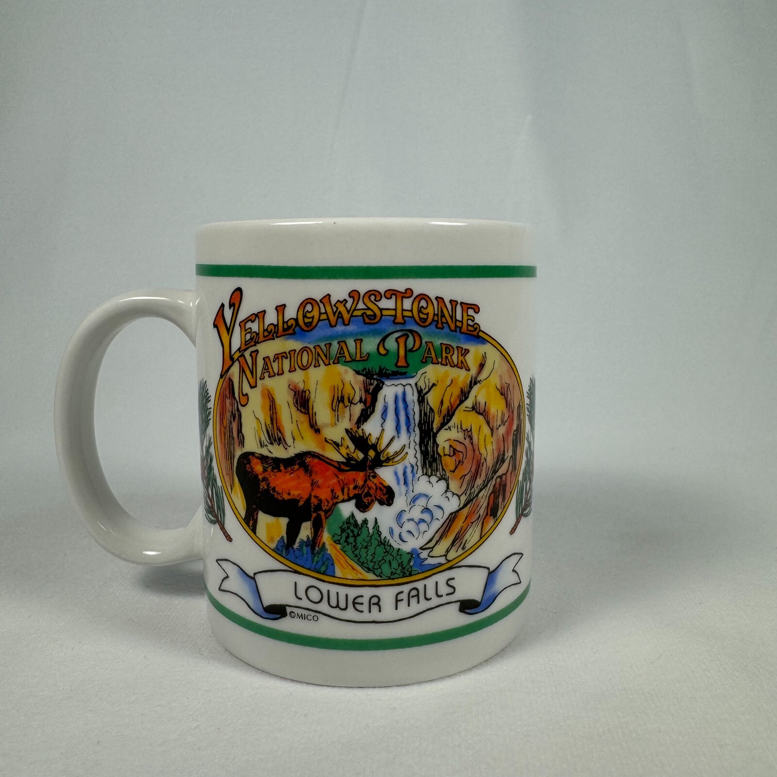 Yellowstone National Park Coffee Mug Old Faithful Lower Falls Buffalo Moose 8 oz