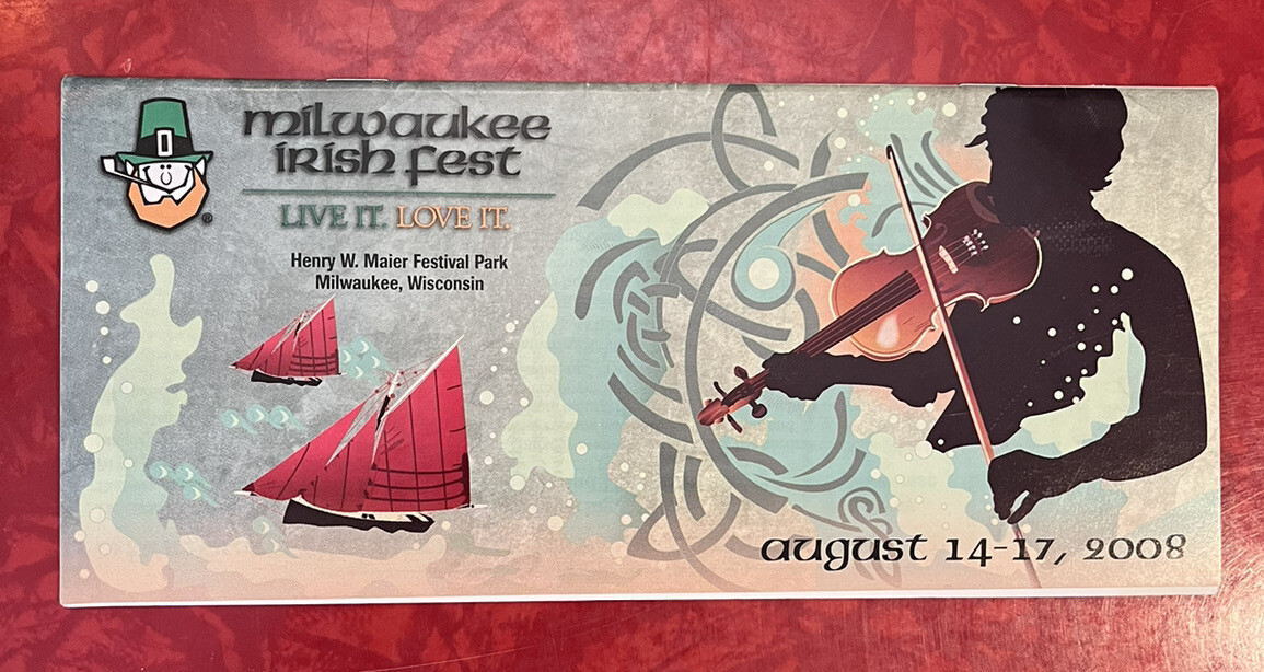 2008 MILWAUKEE IRISH FEST 24-PAGE PROGRAM