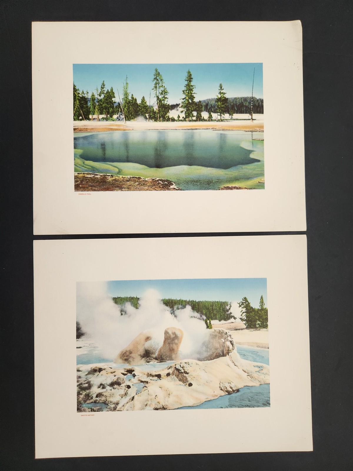 1930s vintage YELLOWSTONE NATIONAL PARK haynes 12 PRINTS red portfolio set NICE