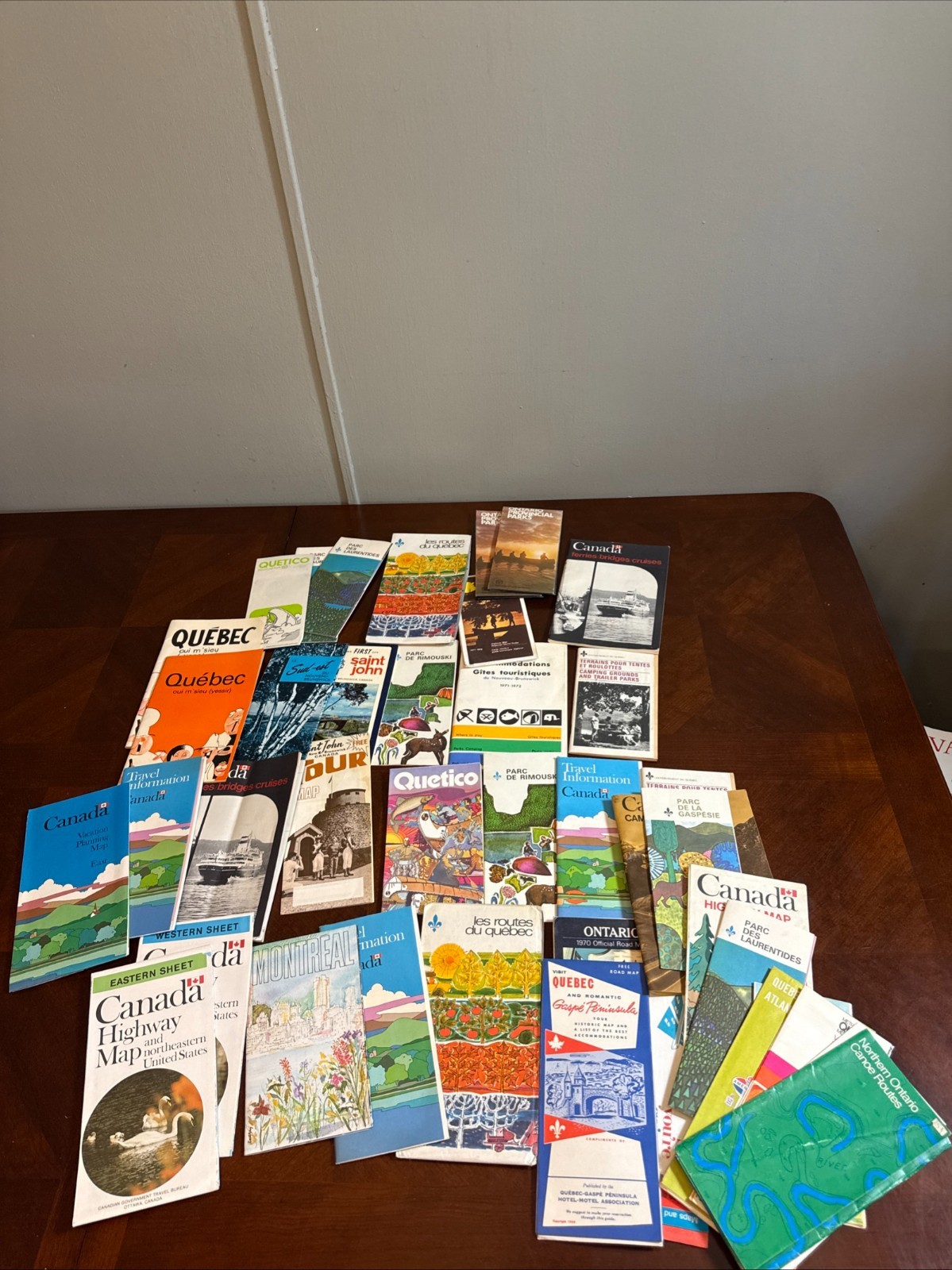 Vtg Canada Travel Maps Brochures Lot 1960s-70s Quebec Ontario Montreal Parks