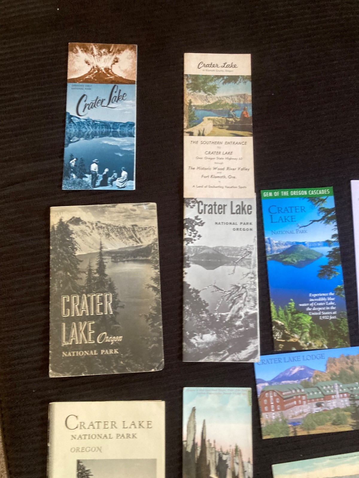 Lot of 17 Crater Lake National Park Postcards Brochures Guides