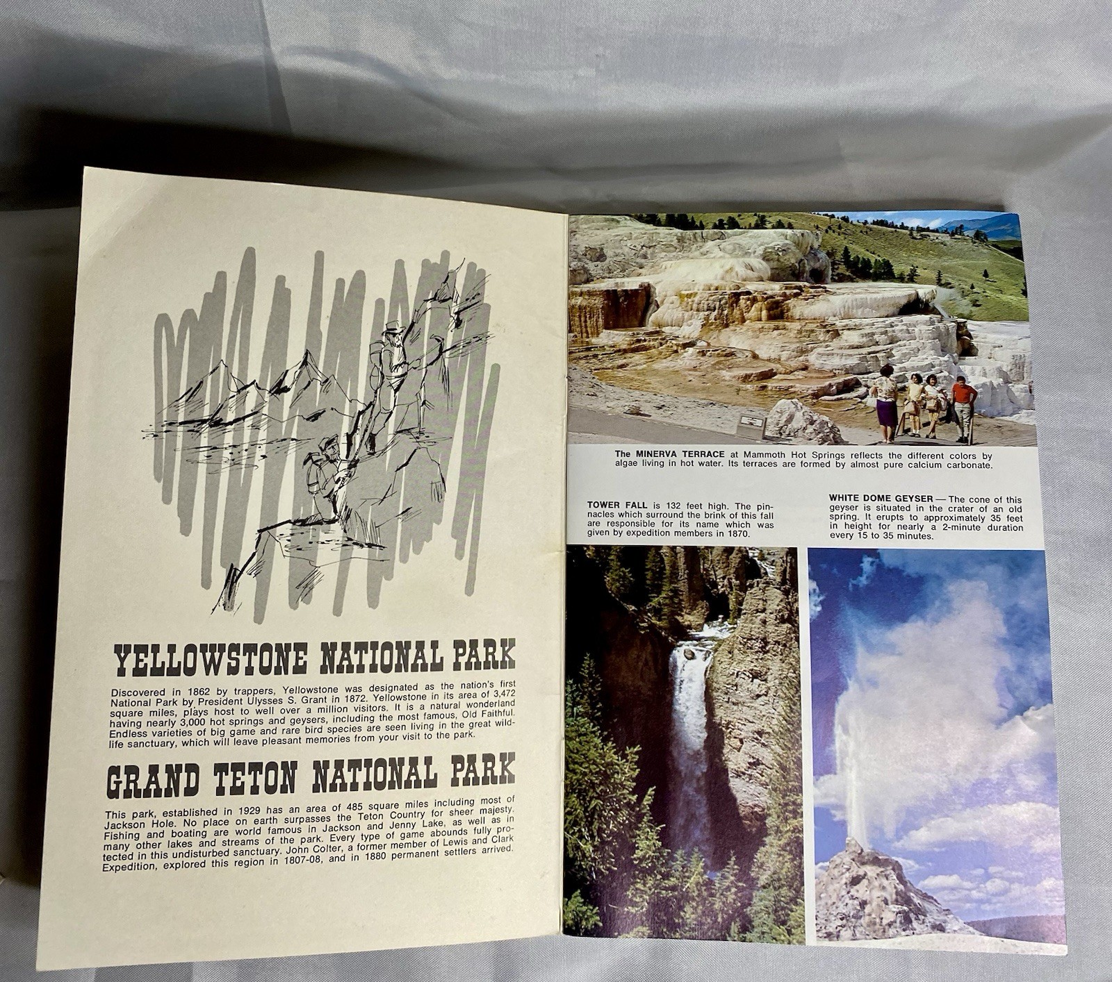 🏕️ Vintage Travel Book Lot of 4 1970s Yellowstone National Park Guides
