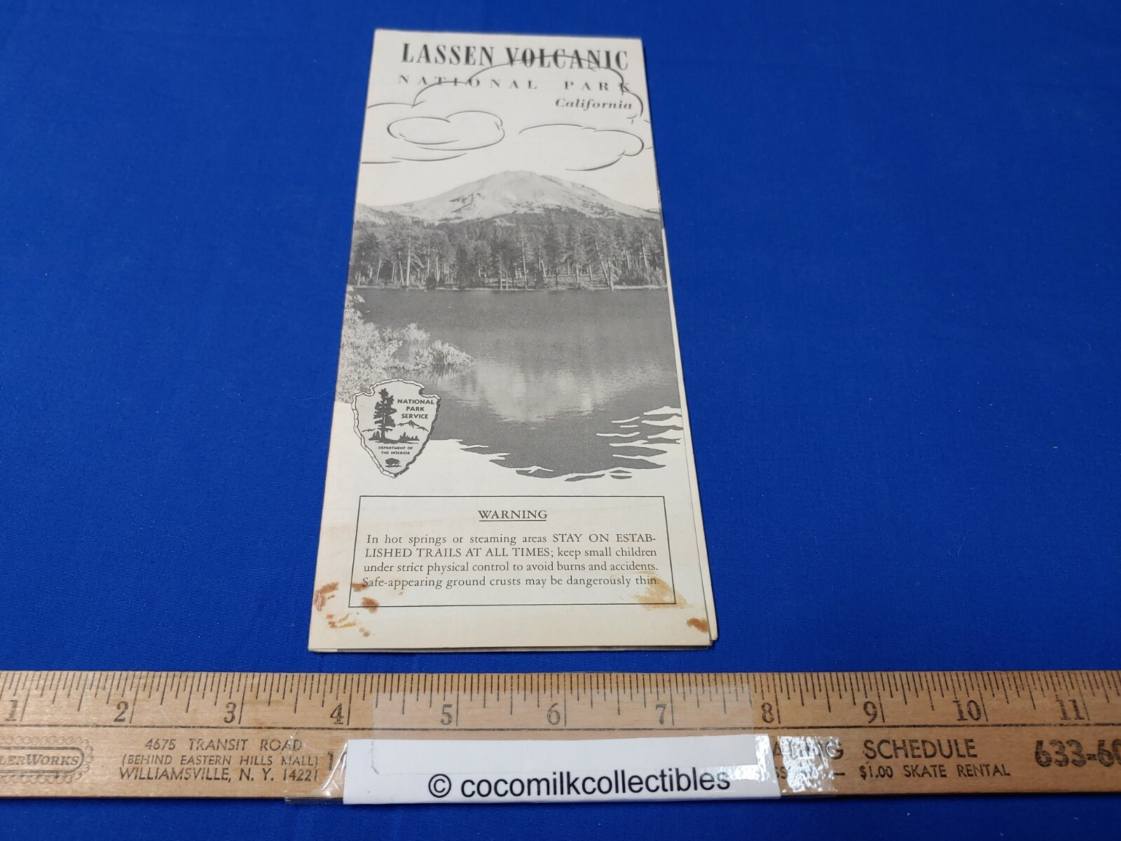 Vintage 1957 Lassen Volcanic National Park California Brochure Info Pictures Map