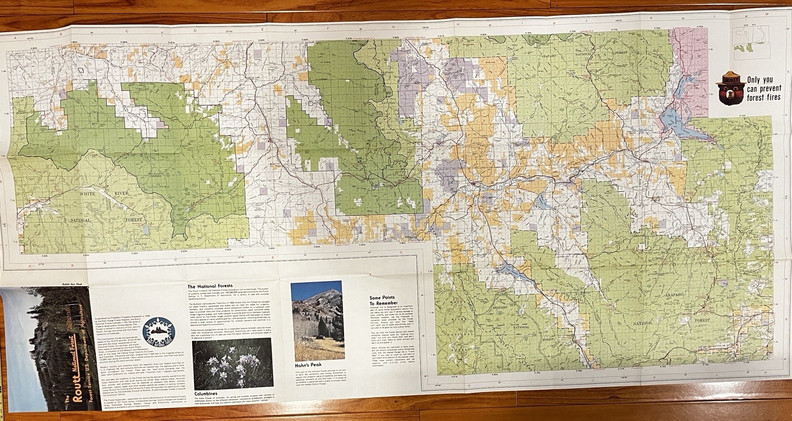 VTG Routt National Forest Colorado Forest Visitors Map US Forest Service