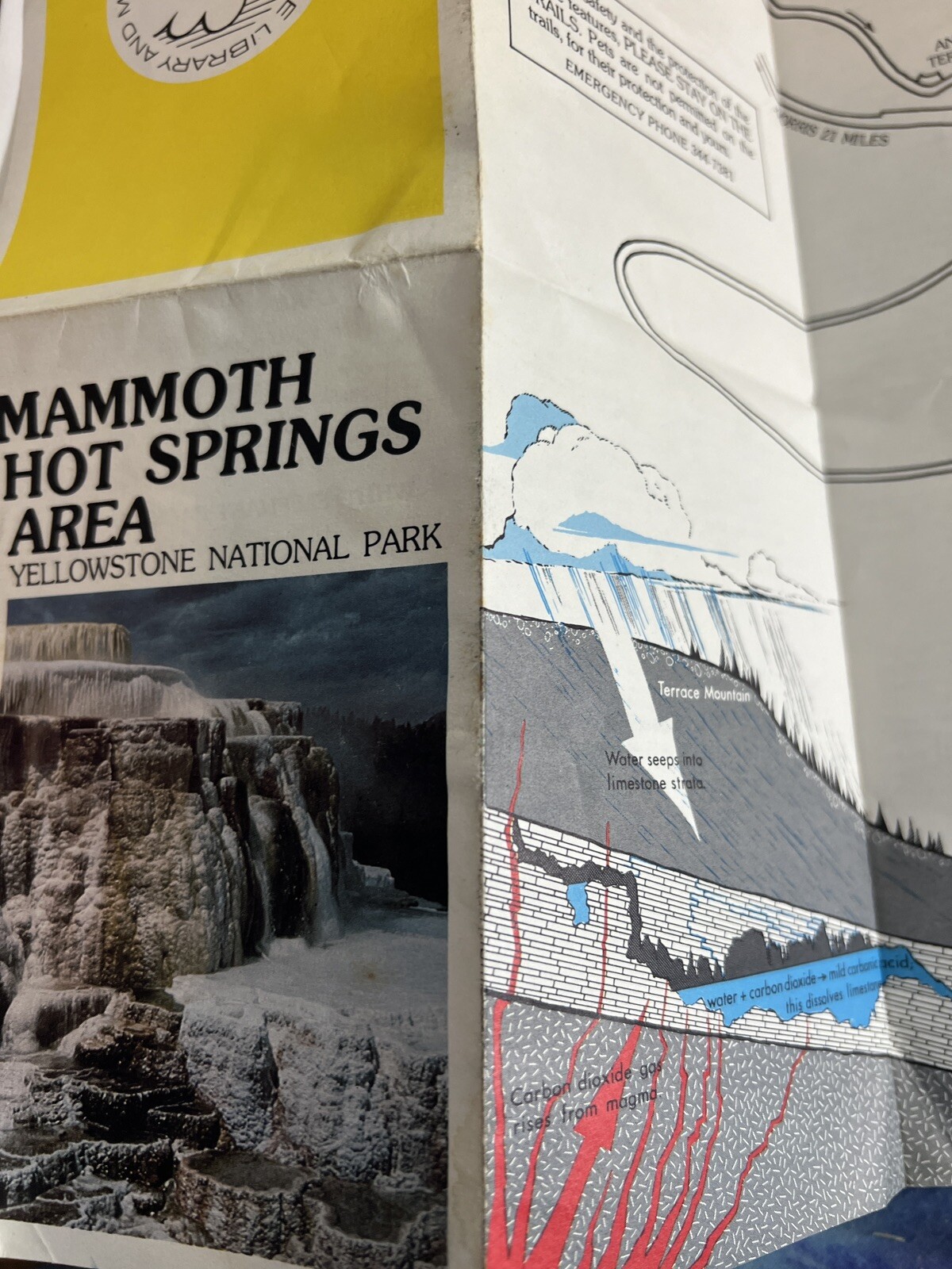 Mammoth Hot Springs Area Yellowstone National Park Wyoming Old Collectible