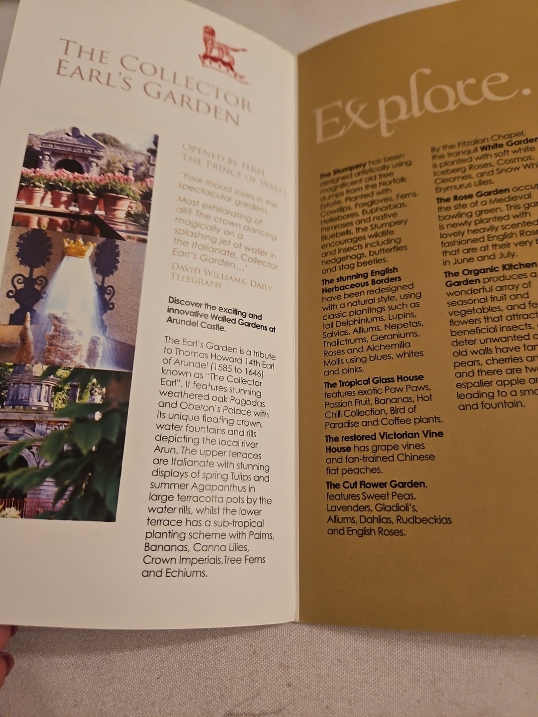 2015 “Arundel Castle” United Kingdom, Visitor’s Guide/Information & Map