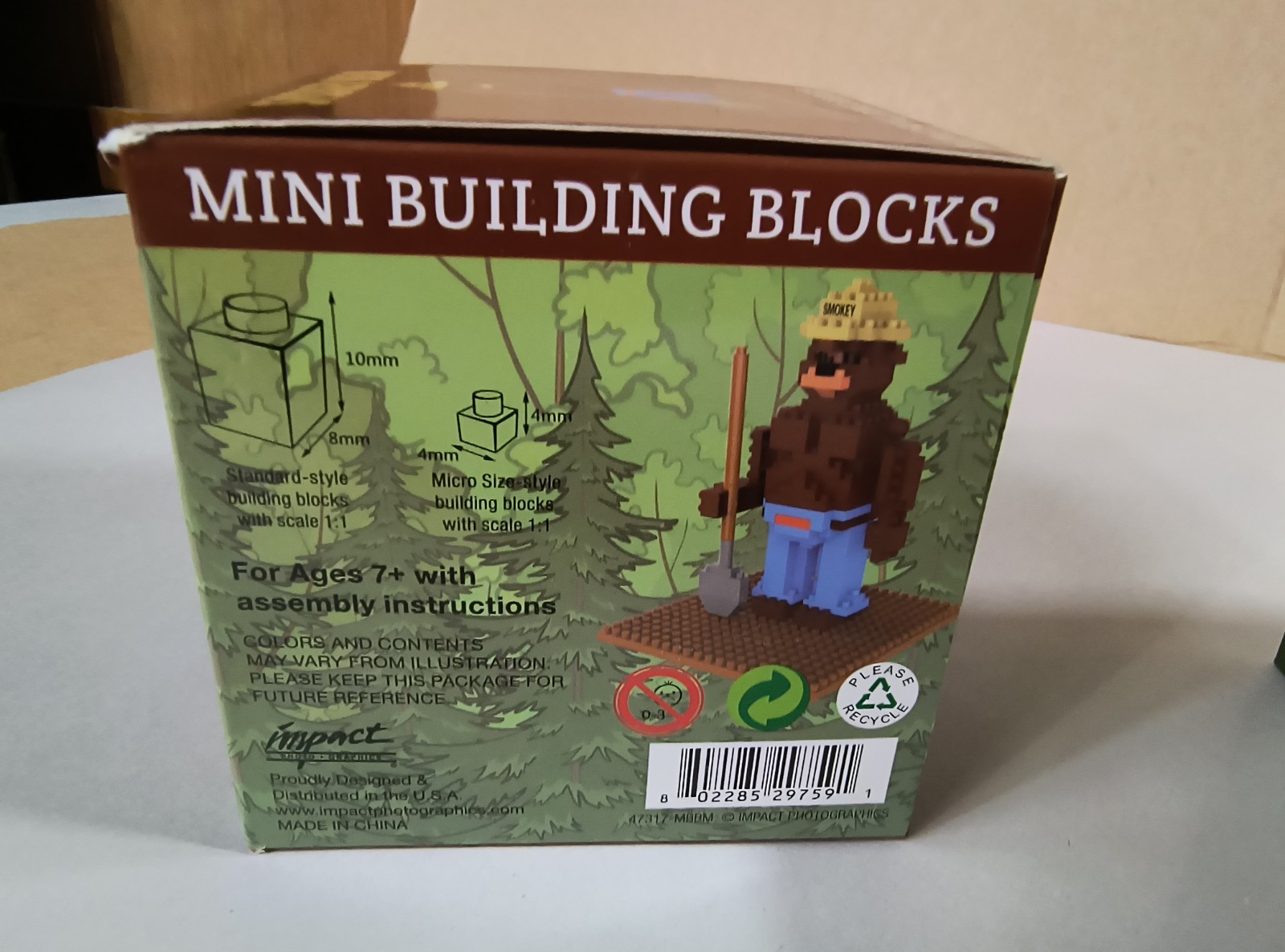 MINI Building Blocks US National Park Smokey Bear & Racoon NEW SEALED Boxes
