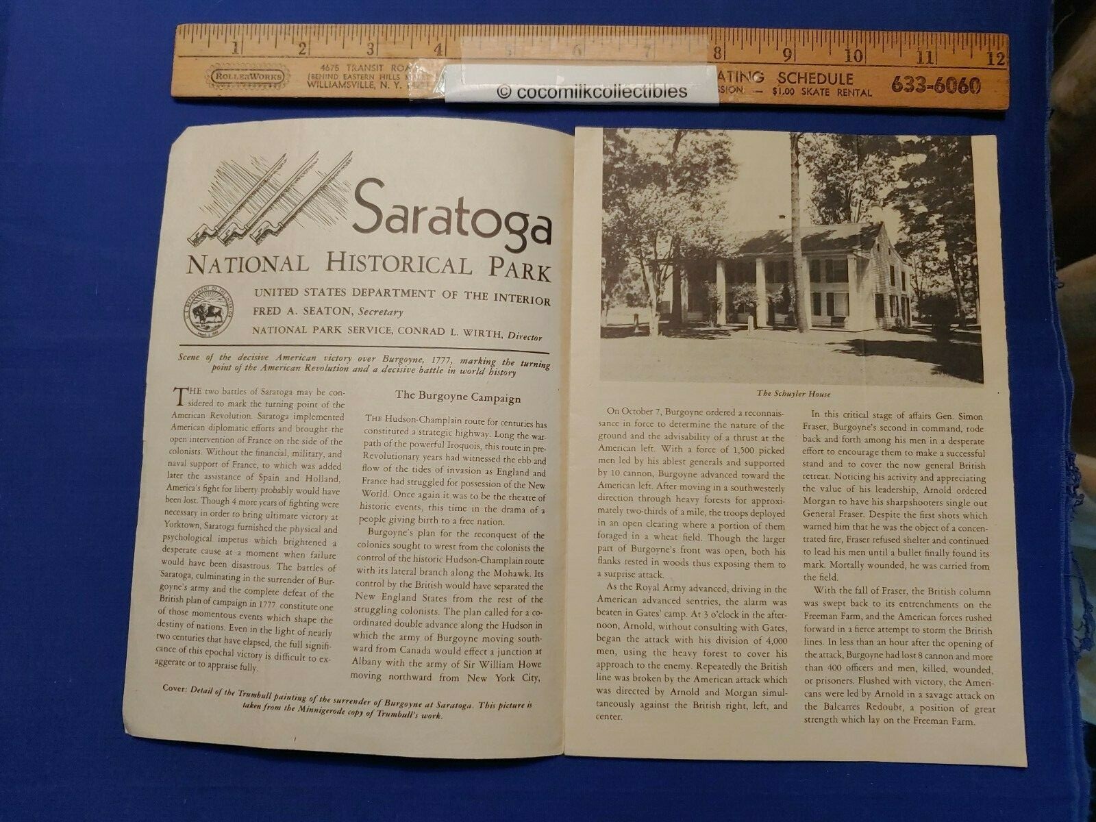 1957 Saratoga National Historic Park New York Brochure National Park Service