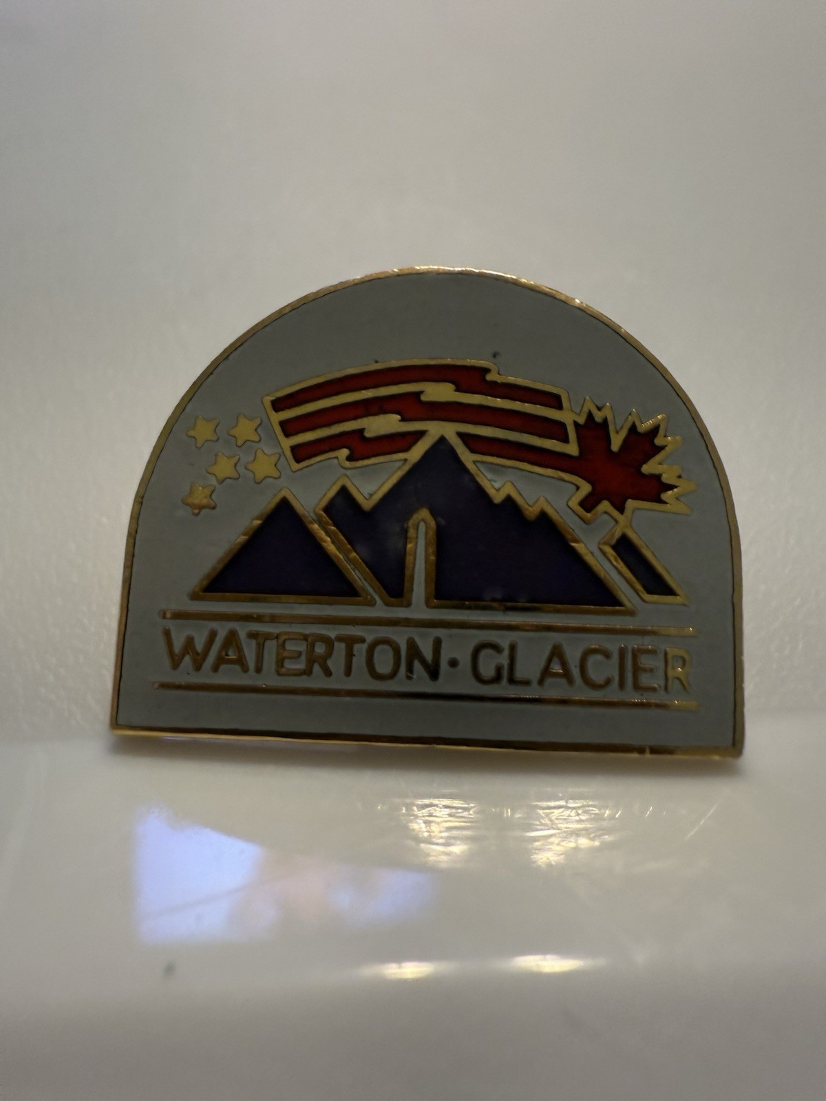 Vintage Waterton Glacier International Peace Park Canada Travel Souvenir Pin