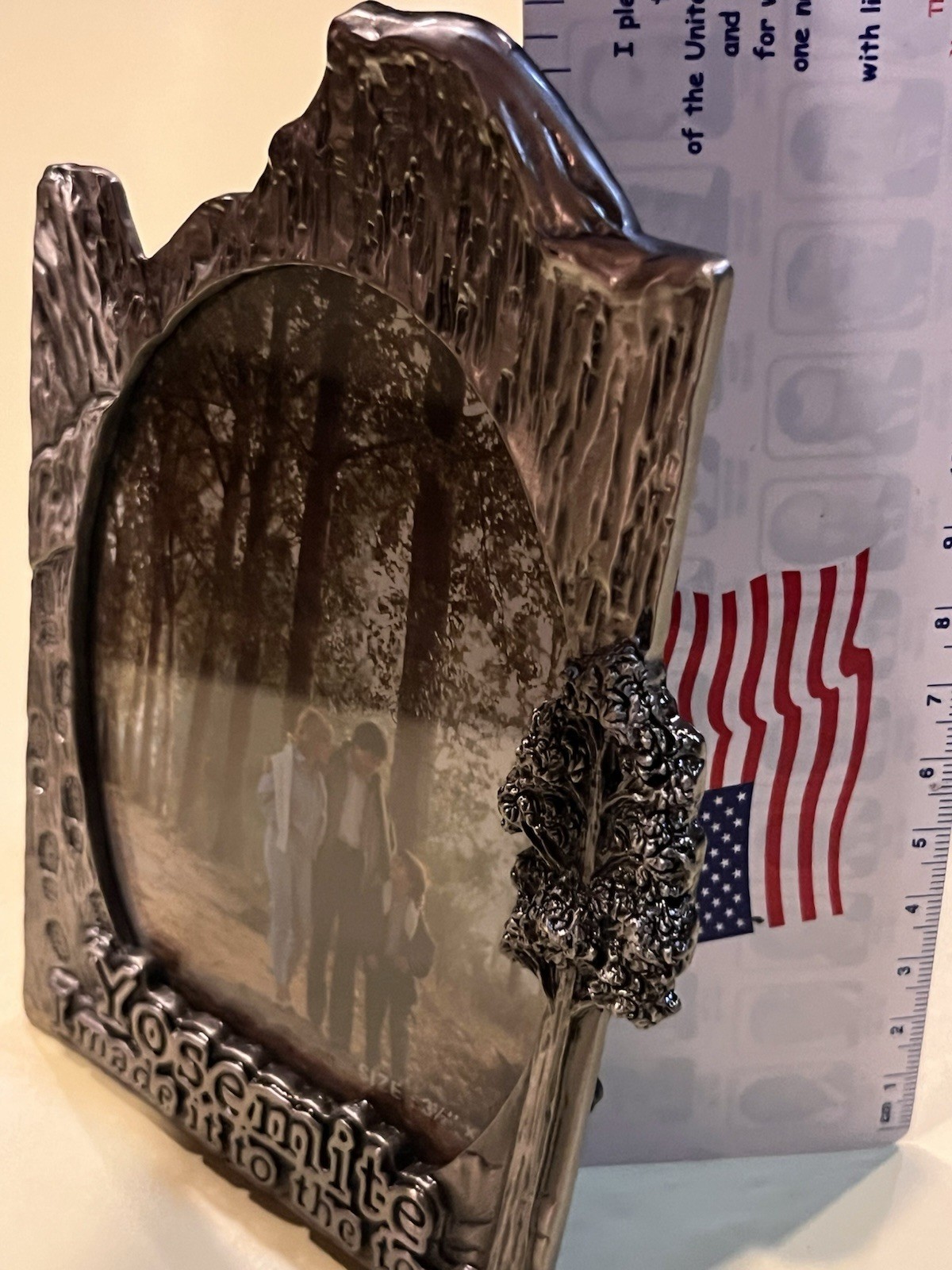 Photo Frame Pewter Picture Vintage El Capitan I Climb YOSEMITE NATIONAL PARK CA