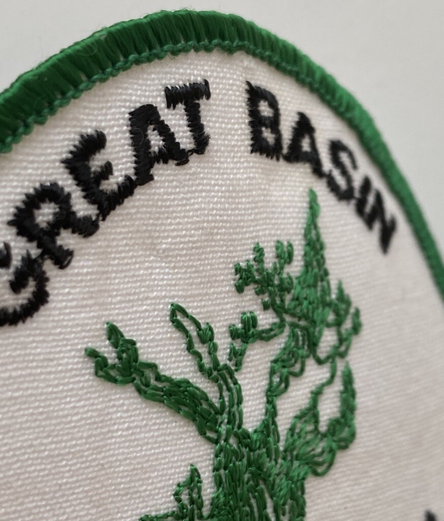 Great Basin National Park Nevada Green White Round Embroidered Souvenir Patch