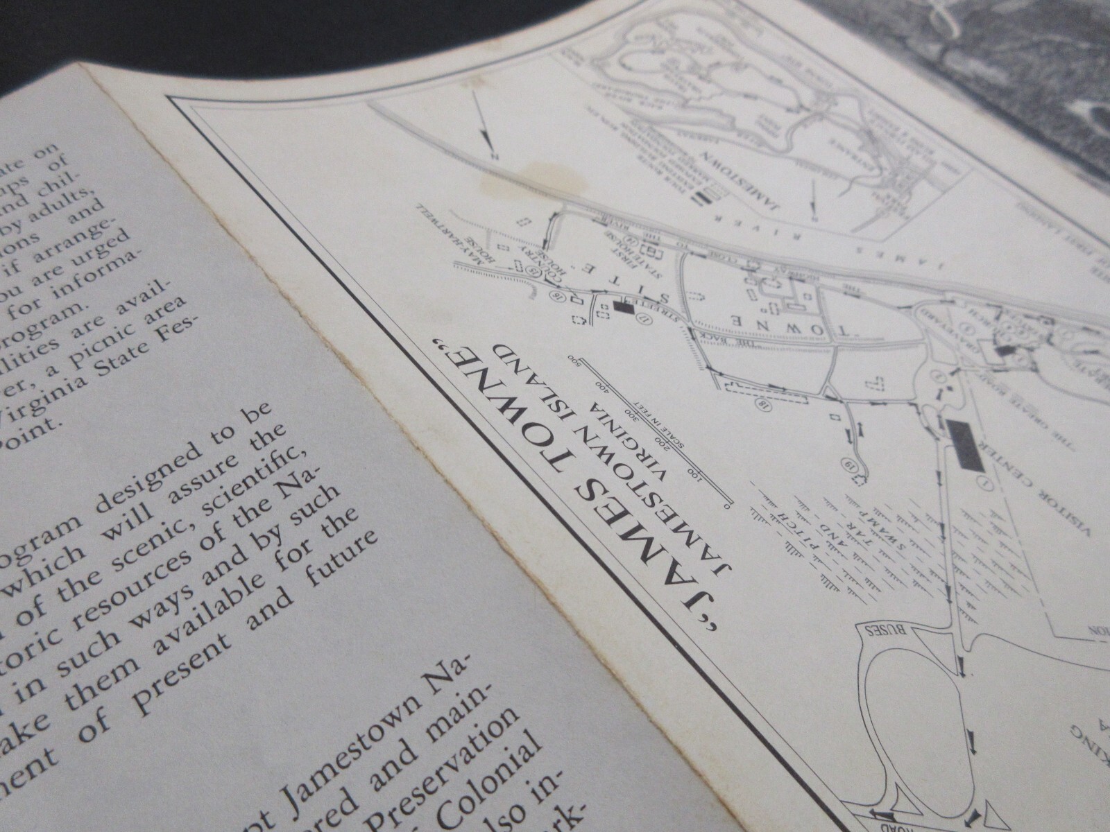 1958 Jamestown Virginia Visitors Guide with Map – National Park Service