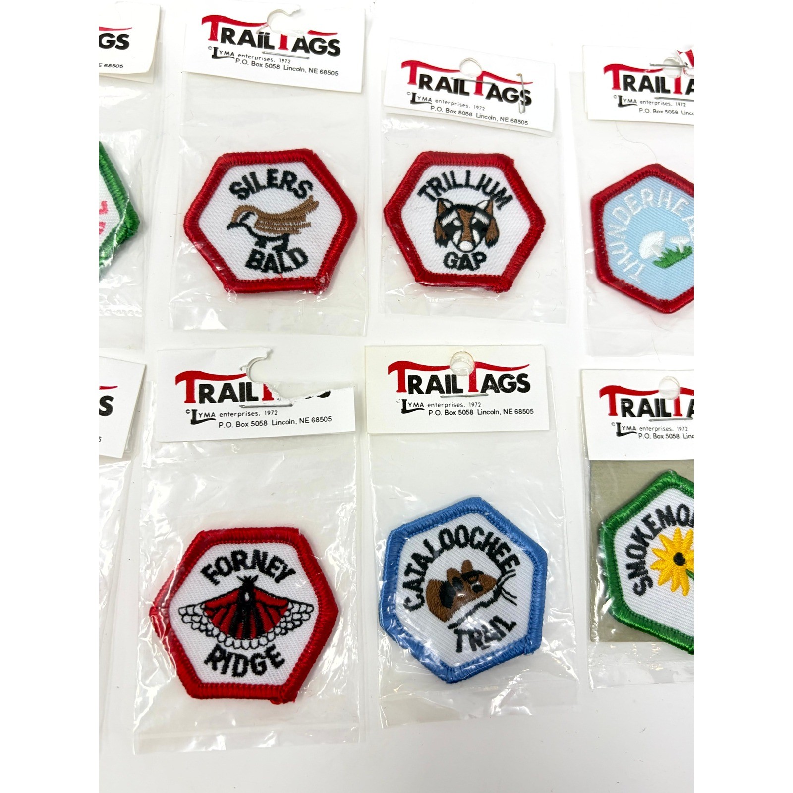 Lot of 10 Vintage Trail Tags Patches Great Smoky Mountains National Park + More