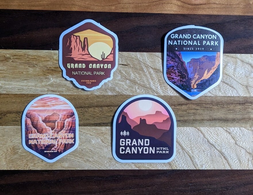 A Set of Four (4) Grand Canyon National Park Sticker Decal 3″