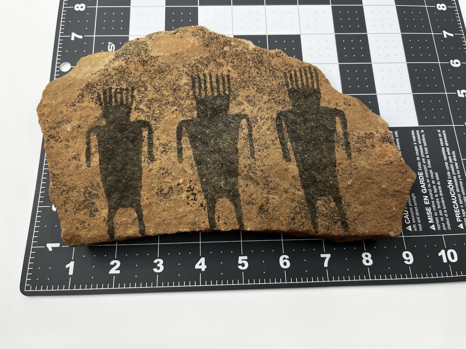 1990 Replica Three Amigos Petroglyph from Dinosaur National Monument Sandstone