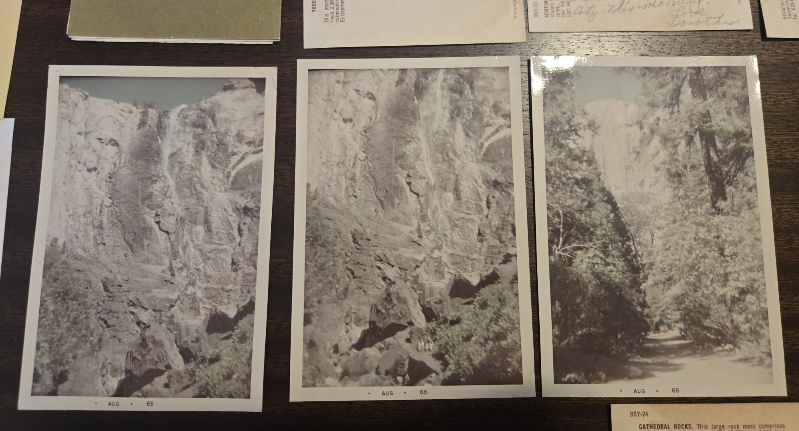 Vintage Yosemite Ephemera Map Postcard Photo Permit Souvenir National Park Cali
