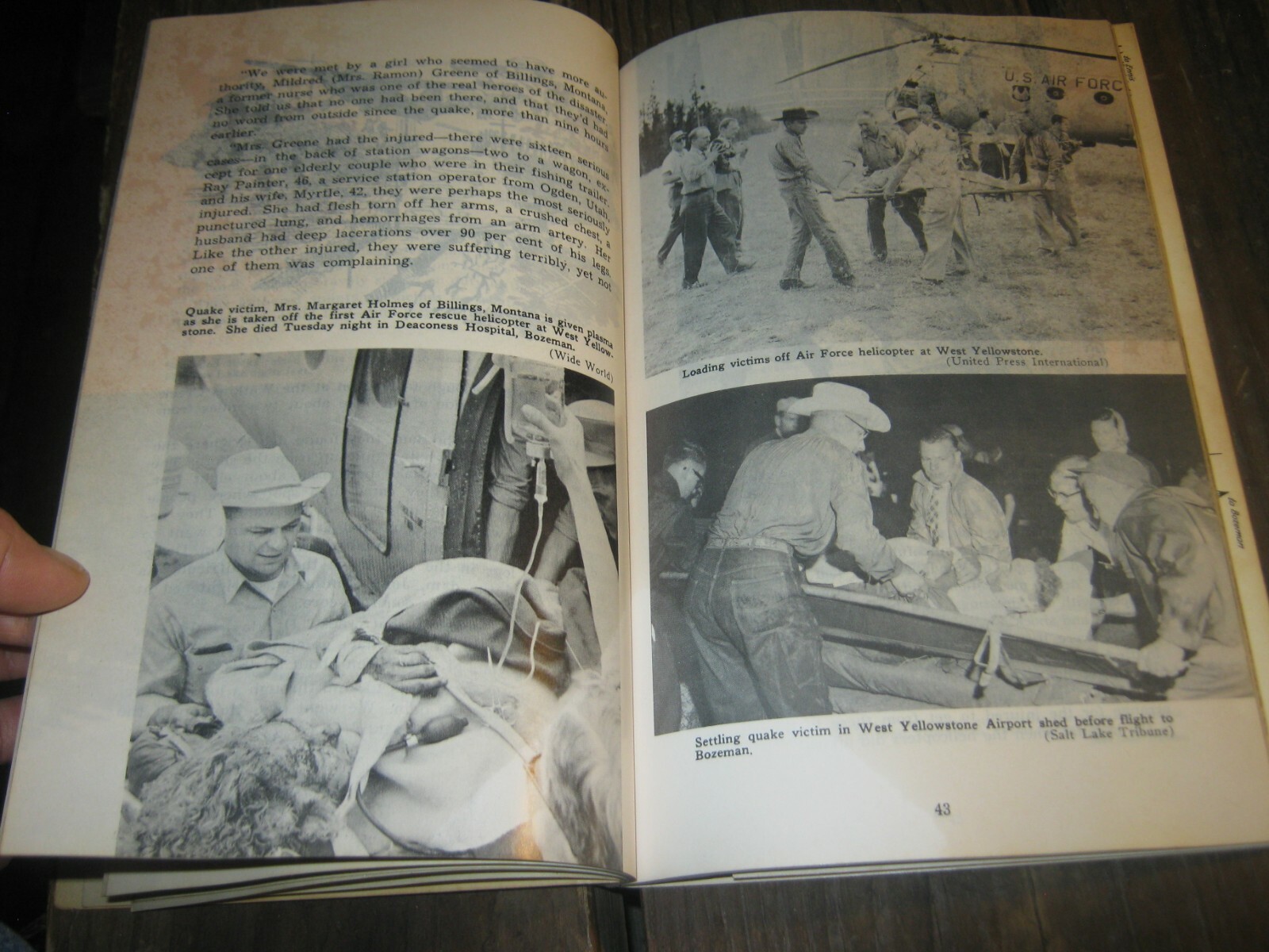 1962 Montana Yellowstone Earthquake book Night The Mountain Fell Christopherson