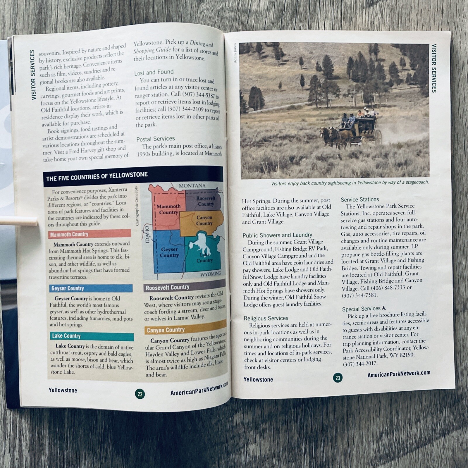 Yellowstone Guide to Park 25th Edition American Park Network Trails Maps History