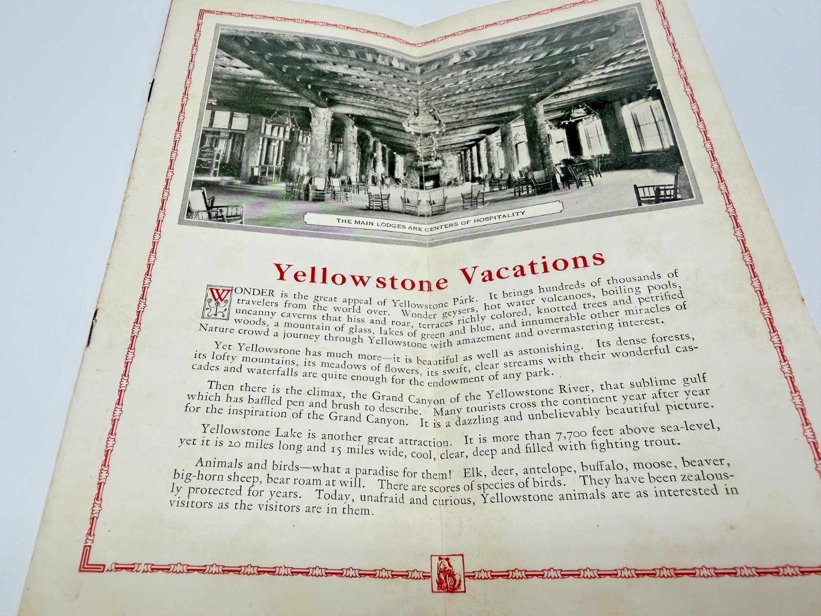 1920’s Yellowstone Park Brochure w/ Maps