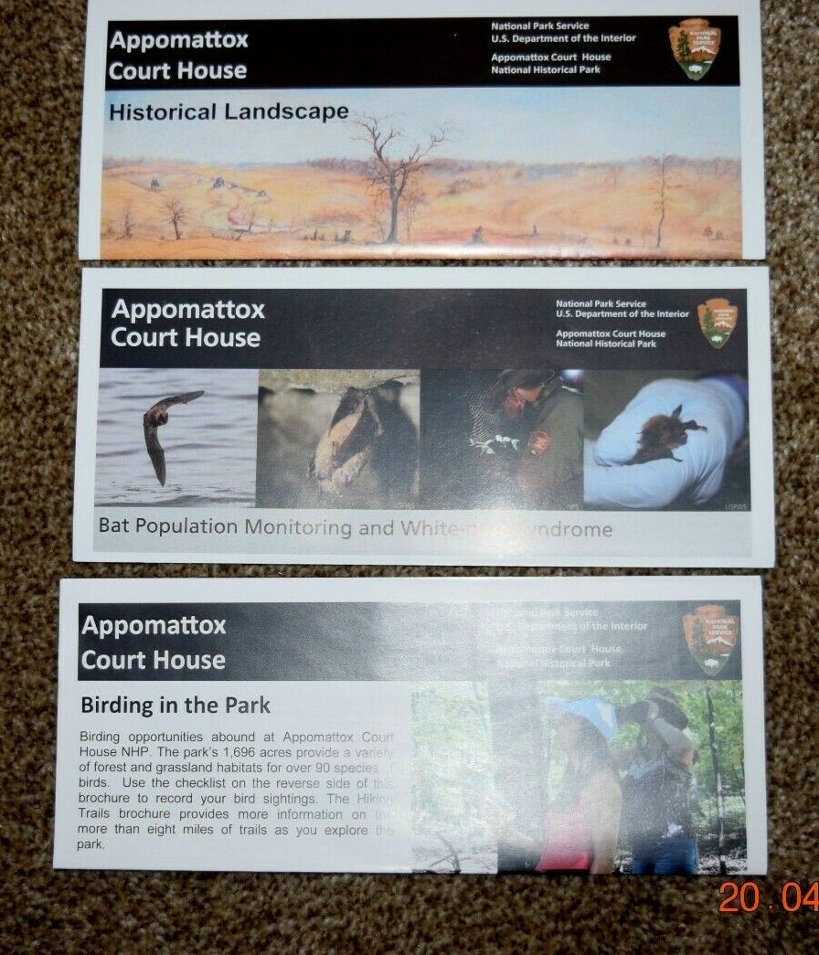 Ntl Park Service (NPS), APPOMATTOX CH FLYERS: LANDSCAPE,” “BIRDS,” & “BATS,” New