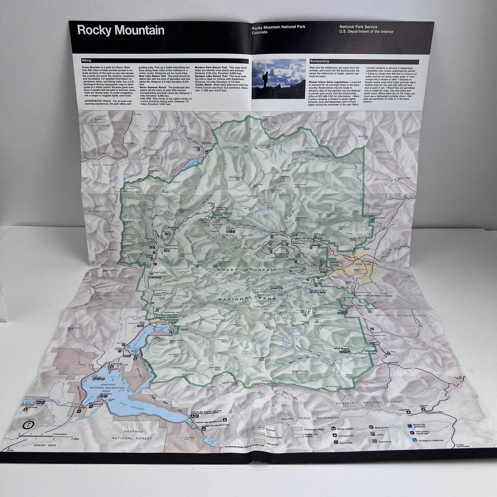 Vintage Rocky Mountains Official Map Brochure Tennessee 1997
