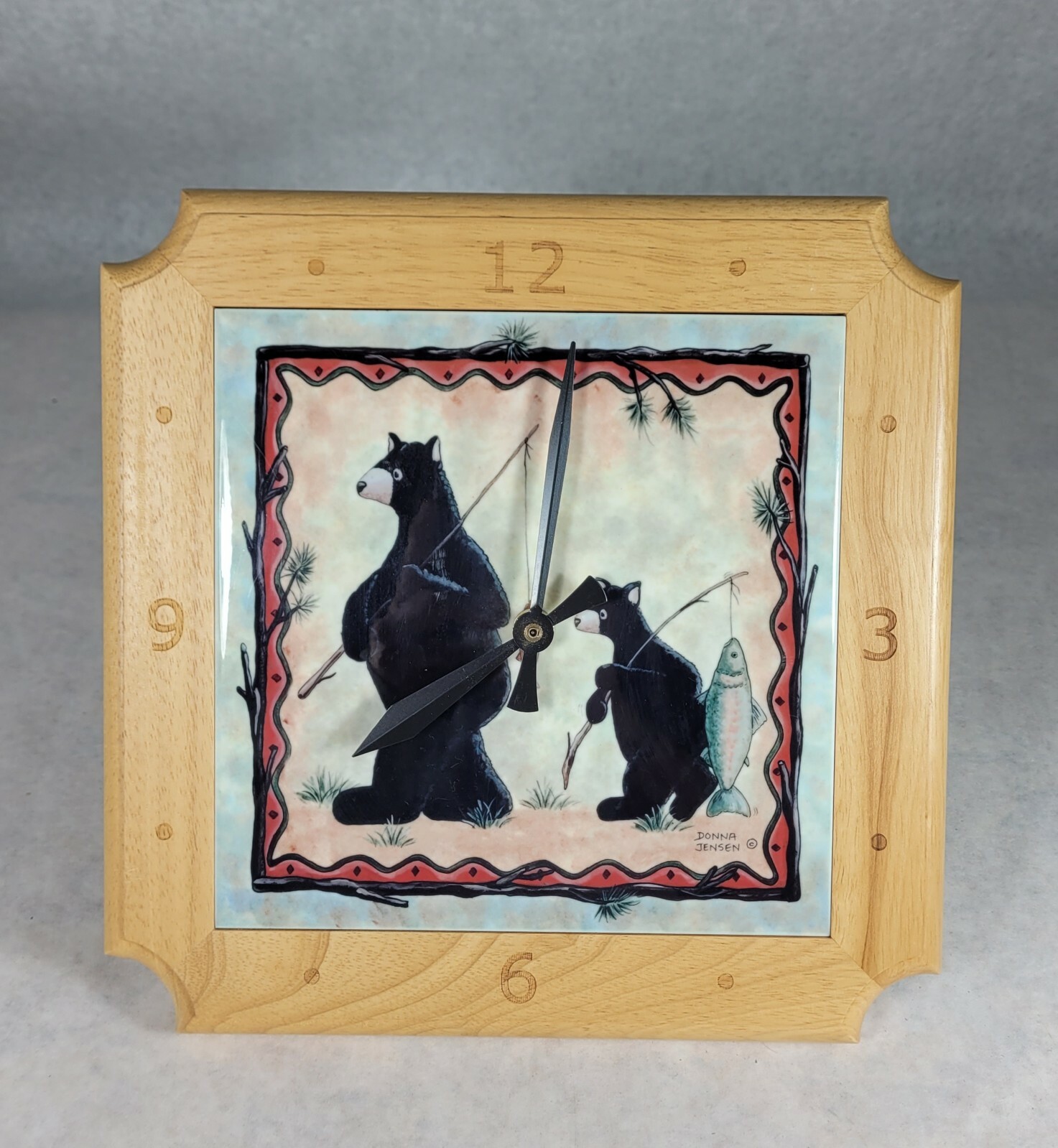 US Forest Service Nature Watch Award – Tile Clock – Donna Jenson – Bear Works